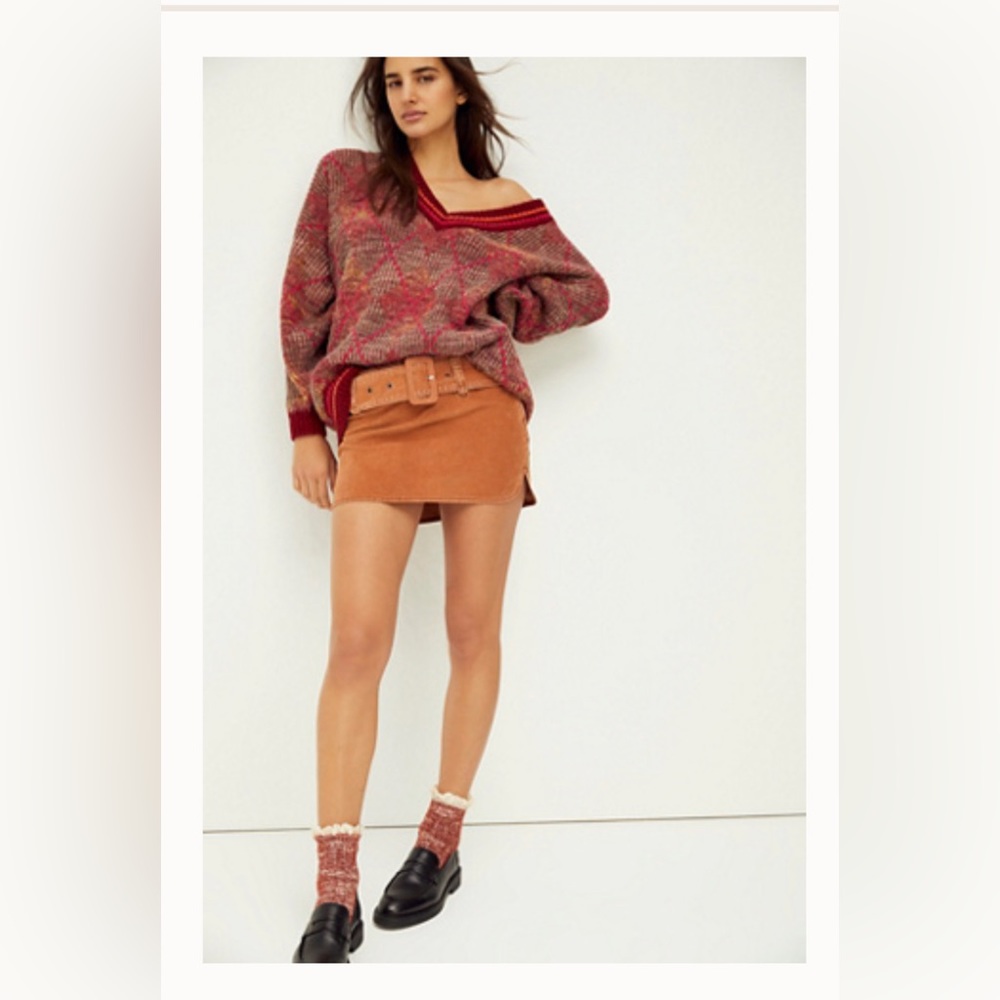 Free People On The Go-go Cord Mini Skirt